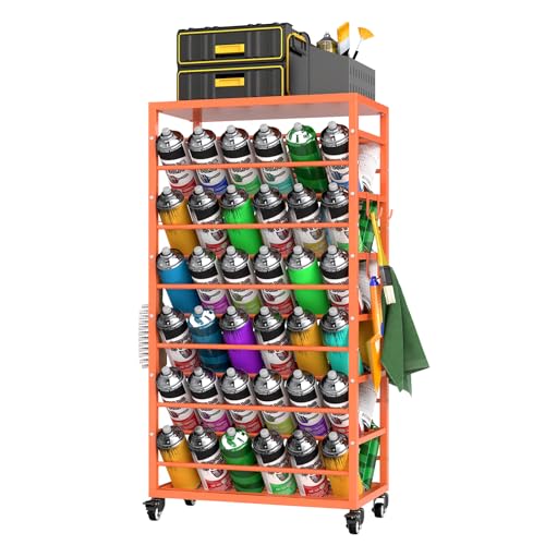 Spray Can Holder Cart with 72 Can Capacity