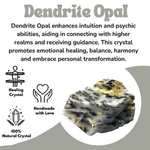 Image of Amazing Gemstone Dendrite Opal Raw Crystals and Healing Stones, Natural Rocks for Tumbling - DIY Raw Stones and Crystals, 2 Pieces