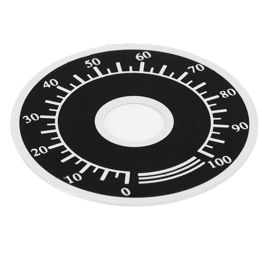 Zifferblatt aus Aluminiumlegierung, Skala 0–100, kompatibel mit RV24YN/WTH118 Potentiometer, 10 mm Innendurchmesser, 10 Stück