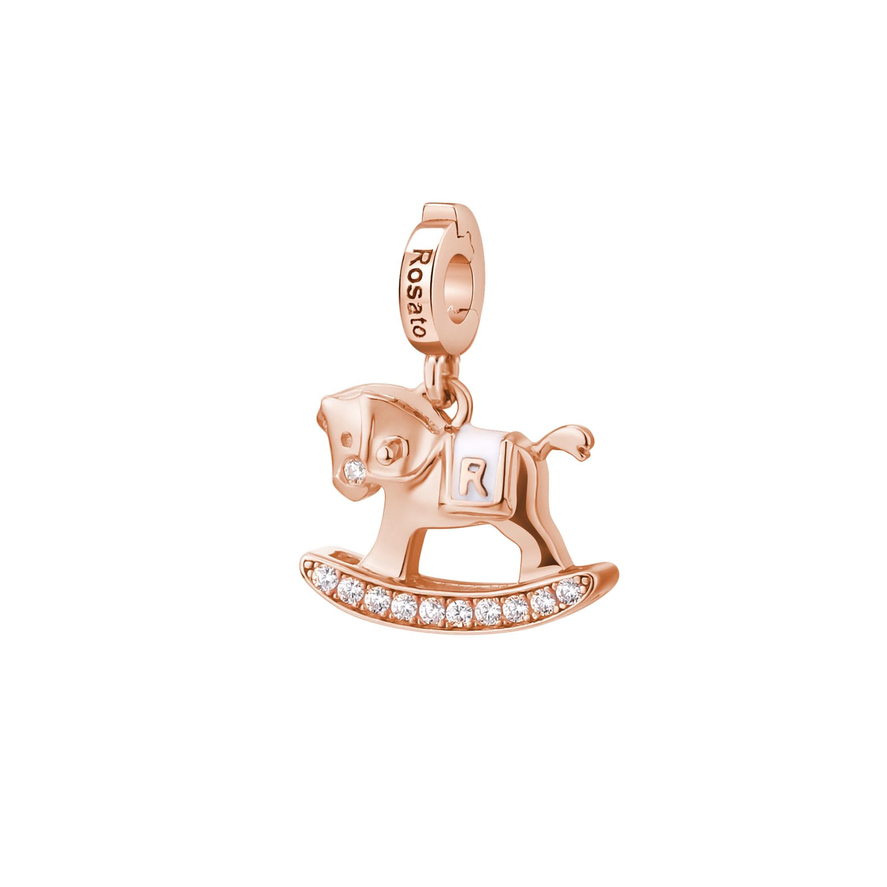 Rosato Damen Charm TO026 – Aus 925er Silber, Mit Emaille Und Dreirad-Motiv, In Originalbox