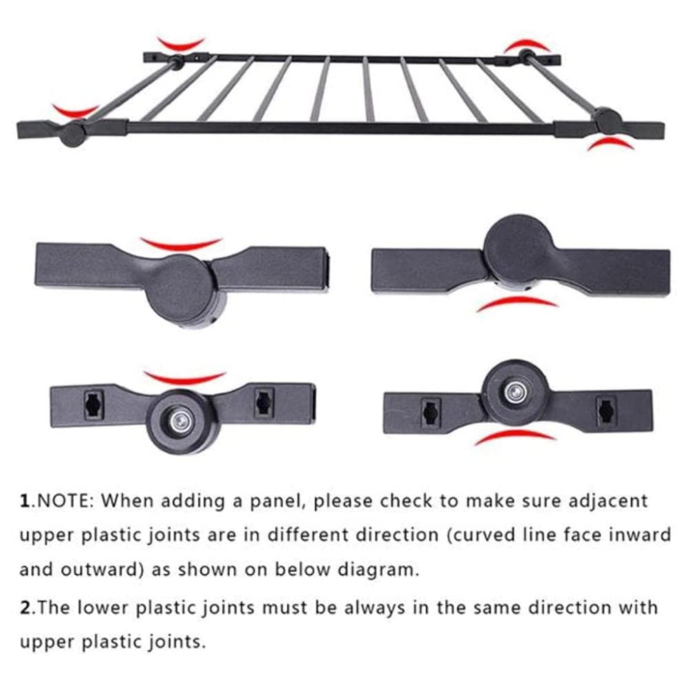 Cancelletto di Protezione per Camino in Acciaio Nero Recinzione Stufa 6 pezzi, Modular Cancelletto Sicurezza Scale, Camini e Grandi Vani, Grata Pieghevole 370, Altezza 74