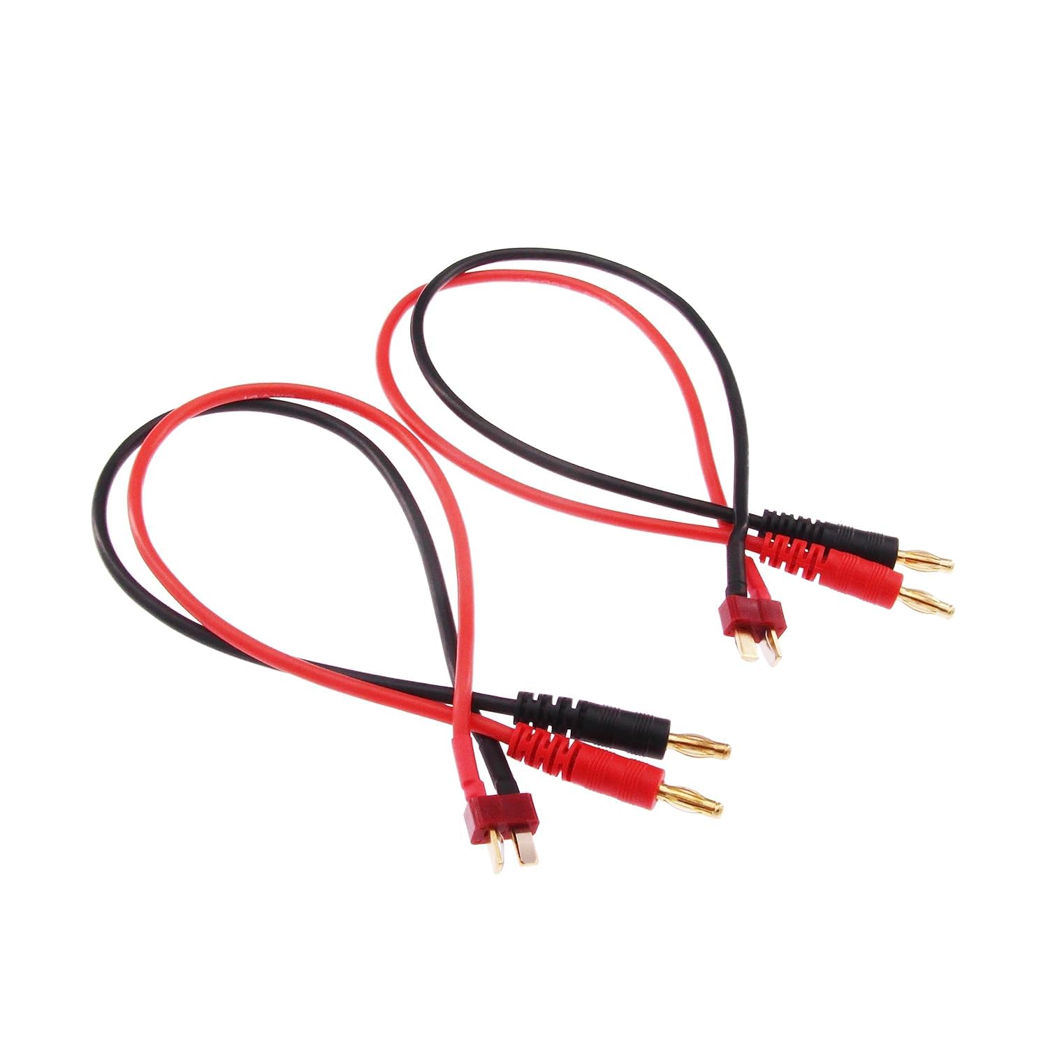 RedOak T pin Connector Plug to 4mm Banana Plugs -14 AWG - 15cm -Pack of Two-image-38