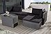Riess Ambiente Outdoor Garten Lounge Set XXL MODULAR - grau - Polyrattan - Sitzgruppe inklusive Kissen