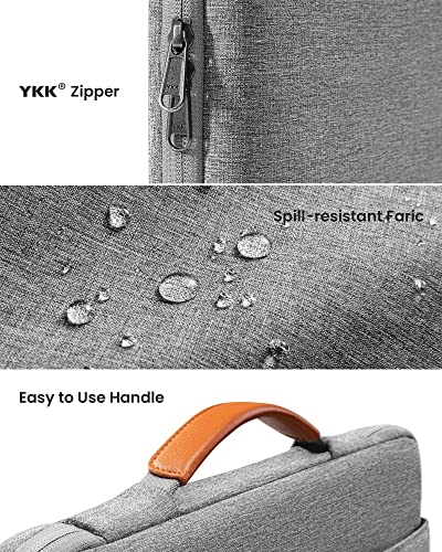 Tomtoc 360 Protective Laptop Carrying Case For 13-Inch Macbook Air M2/A2681, M1/A2337 2022-2018, Macbook Pro M2/A2686, M1/A2338 2022-2016, Shock-Proof, Spill-Resistant Macbook Accessory Sleeve, Gray #TOP5