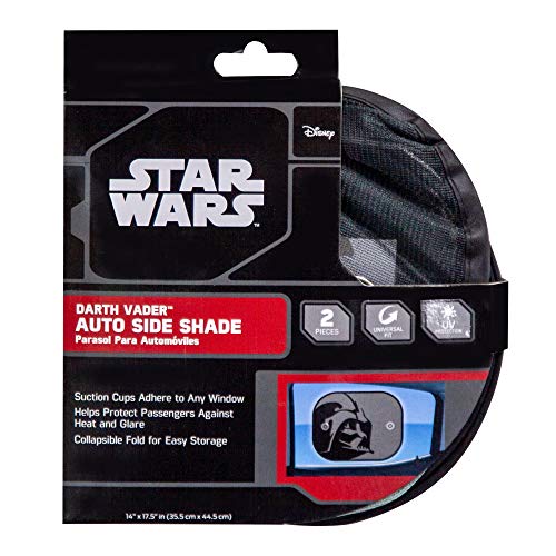 Plasticolor 003746R01 Star Wars Darth Vader 2-Piece Magic Car Truck Suv Spring Side Window Sunshade #TOP2