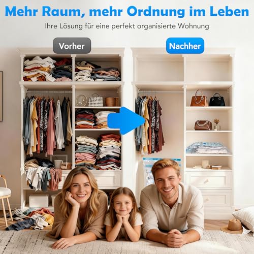 Accenter Vakuumbeutel für Kleidung, Kleiderschrank Organizer,7 Stück – Ansicht 2