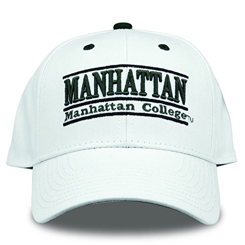 NCAA Manhattan Jaspers The Game Bar Design Hat, White, Adjustable