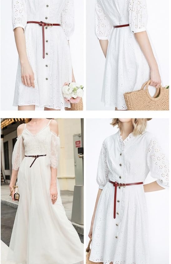 Leather Extended Thin Belts Decorative Knots Versatile Waistbands4