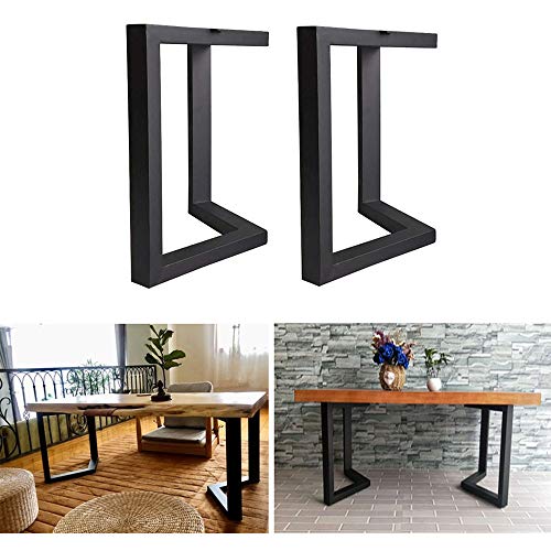 Patas de metal industriales para mesa de centro: soportes resistentes dorados y negros de 50 x 45 cm y 50 x 71 cm de altura para mesa de comedor, escritorio y banco. Reemplazo para bricolaje