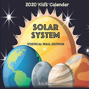 Paperback 2020 Kid's Calendar: Solar System Vertical Wall Edition Book