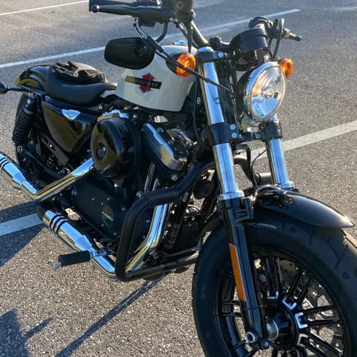 WORLDMOTOP Highway Crash Bar Engine Guard Protector Compatible with Harley Sportster 883 1200 XL883 XL1200 2004-2023 Iron 883 2009-2023 Forty Eight Iron Roadster Superlow Custom (Black) by WORLDMOTOP - Image 3