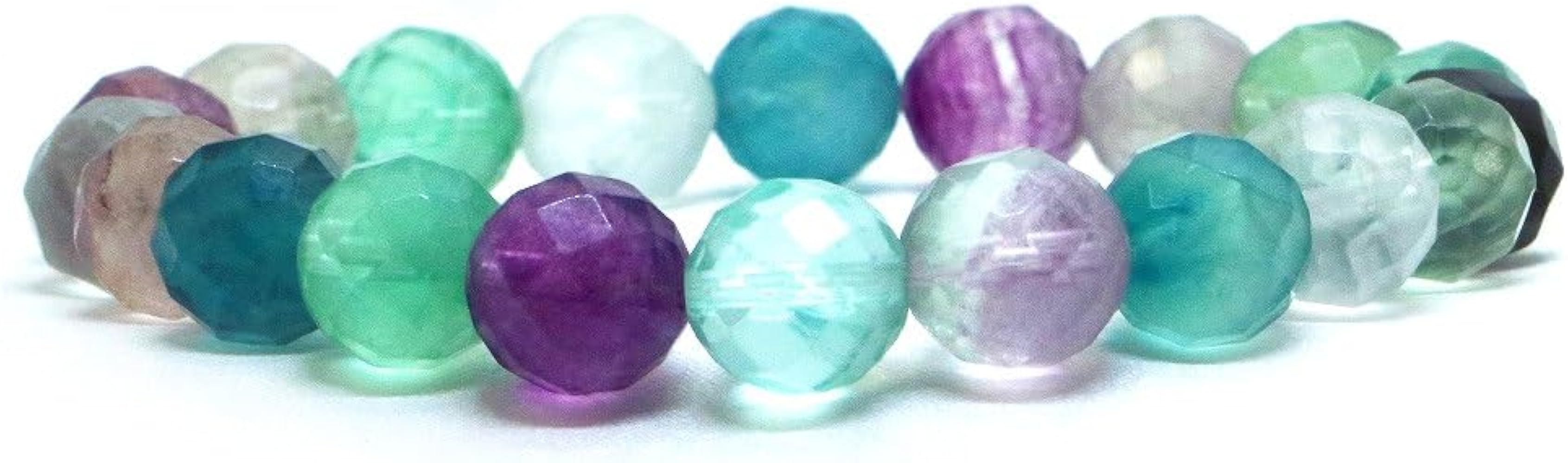 Amazon.co.jp: [ジェムバザール] フローライト【カット】10mm 数珠