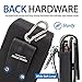Hengwin Phone Case with Belt Clip, Leather Cell Phone Holder Belt Pouch Holster with Card Slots Keyring (Black)