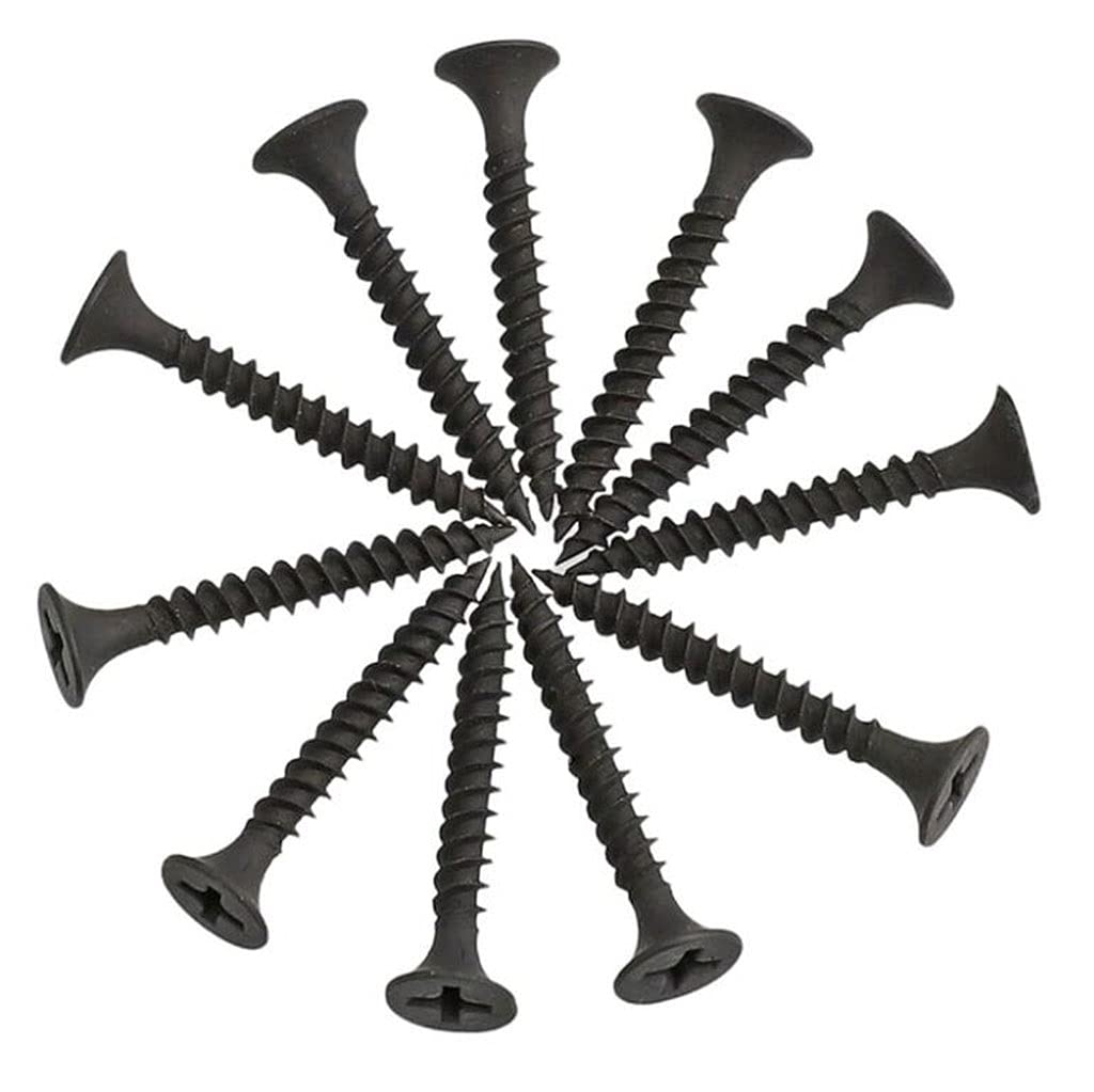 Vis à bois noire M3.5 x 16mm cruciforme autotaraudeuse pour plaque de plâtre