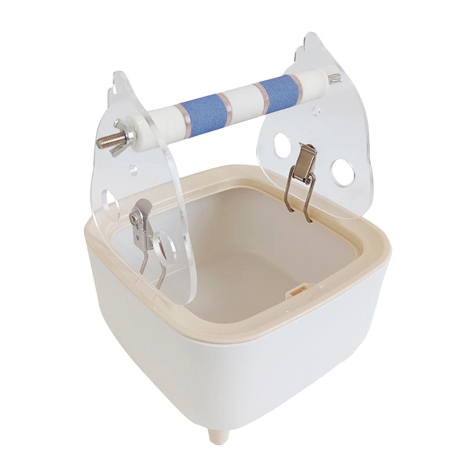 2 set di supporti per WC a punto fisso per pappagalli, ara, cacatua, blu