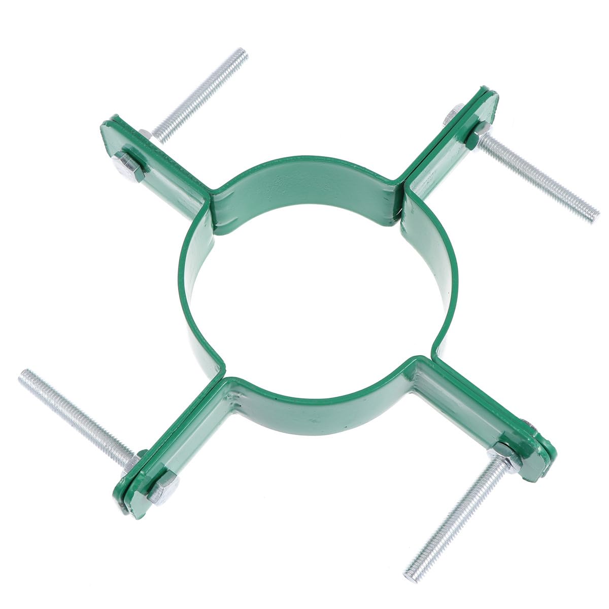 Kisangel Support d'arbre en Fer Rond Vert avec Vis, Fixation Facile pour Arbre en Extérieur, Diamètre 15 Cm, Tuteur Robuste pour Jardin