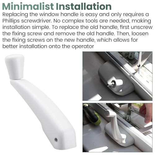 Manivela plegable para ventana de toldo que ahorra espacio en marcos de 11/32 (2 uds) 5