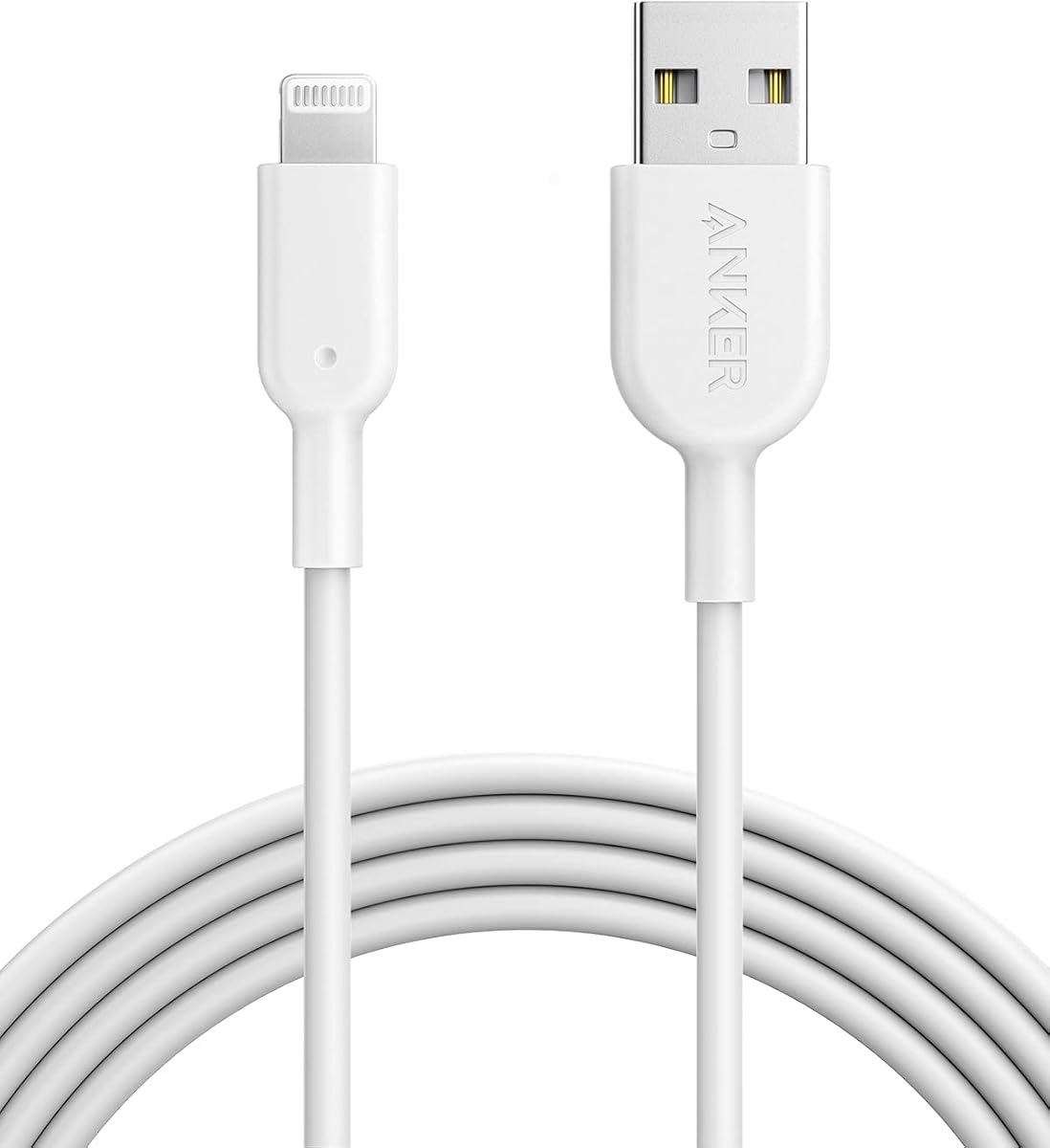 Cable Lightning Anker Powerline II, certificado MFi (6 pies, blanco) | Carga y sincronización USB, compatible con iPhone 11 Series / SE / XS / XR y más