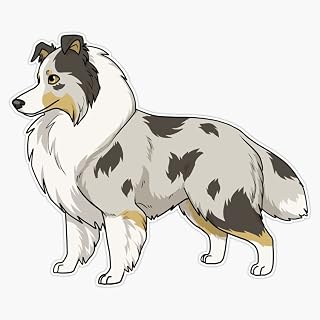 Magnet Shetland Sheepdog (Blue Merle) Magnetic Vinyl Decal Reusable 5"