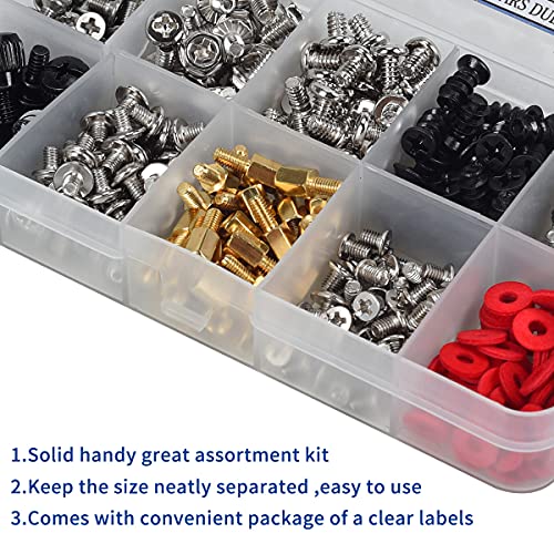 420Pcs Computer Screws Standoffs Assortment Kit, Motherboard Screws For Universal Motherboard Ssd Hard Drive Pc Fan Power Supply Graphics Pc Case, For Diy Pc Installation & Repair #TOP3