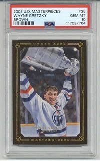 2008 UPPER DECK MASTERPIECES BROWN #38 WAYNE GRETZKY CARD OILERS PSA 10 POP 12