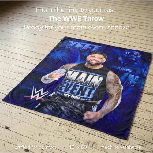 Image of Franco WWE Jey USO Yeet Main Event Champions Bedding Super Soft Throw Blanket, 46 in x 60 in, (Official Licensed Product) Collectibles (Pack of 6)