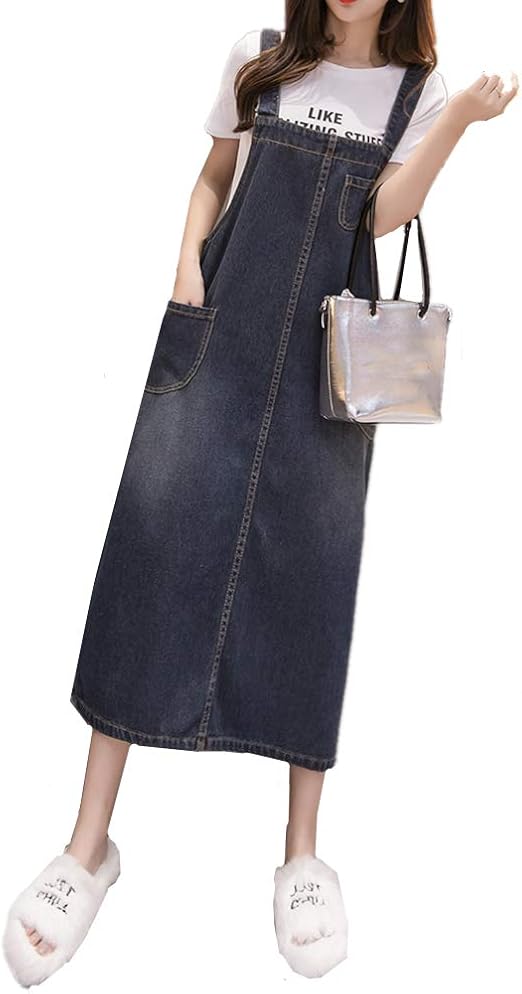 Amazon Co Jp Heygirl レディース デニムワンピース サロペットスカート オールインワン ロング丈ワンピース マキシ丈 カジュアル 服 ファッション小物