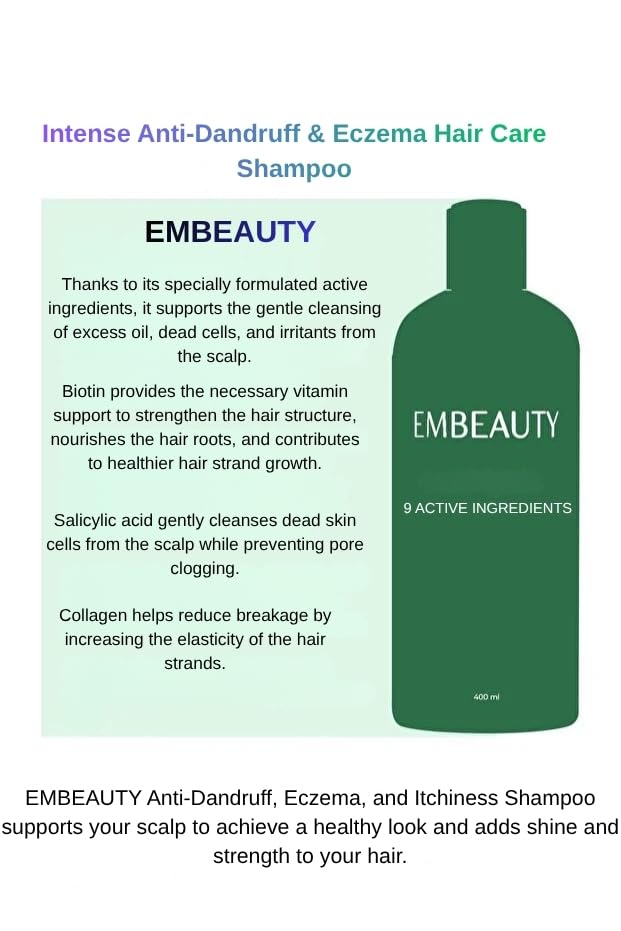 Balancing & Soothing Anti-Flake Shampoo – Supports Relief of Dry, Itchy Scalp, Nourishing 9-Active Formula for a Healthier-Looking Scalp, Salt-Free, Paraben-Free 400 ml / 14 fl oz - Image 4