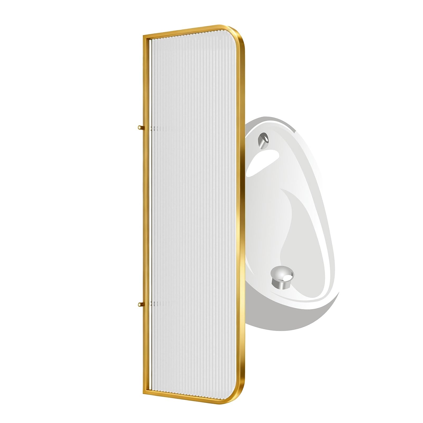 Tabique de urinario montado en la pared 40x130cm divisor de vidrio templado para baño de hostelería