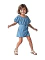 Max Pure Cotton Western Skort Light Blue