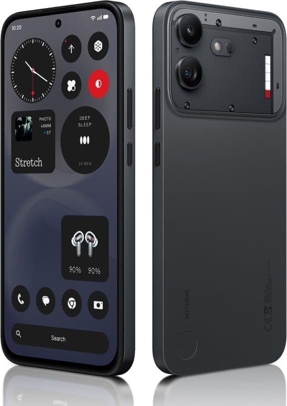 Image of Nothing Phone (4b) 5G (Black, 8GB RAM, 256GB Storage) | Snapdragon 6 Gen 4 Processor | 6.77-inch FHD+ AMOLED Display | 6000mAh Battery | 50MP + 8MP Dual Camera | Android 16