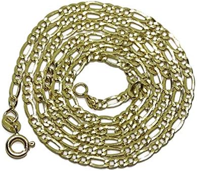 Catena in oro giallo 18 K da uomo modello 3 x 1 da 3 mm di larghezza per 60 cm di lunghezza con chiusura a moschettone per totale sicurezza Peso; 5,10 g di oro 18 K, Oro Catena in oro giallo 18 K da uomo modello 3 x 1 da 3 mm di larghezza per 60 cm di lunghezza con chiusura a moschettone per totale sicurezza Peso; 5,10 g di oro 18 K, Oro