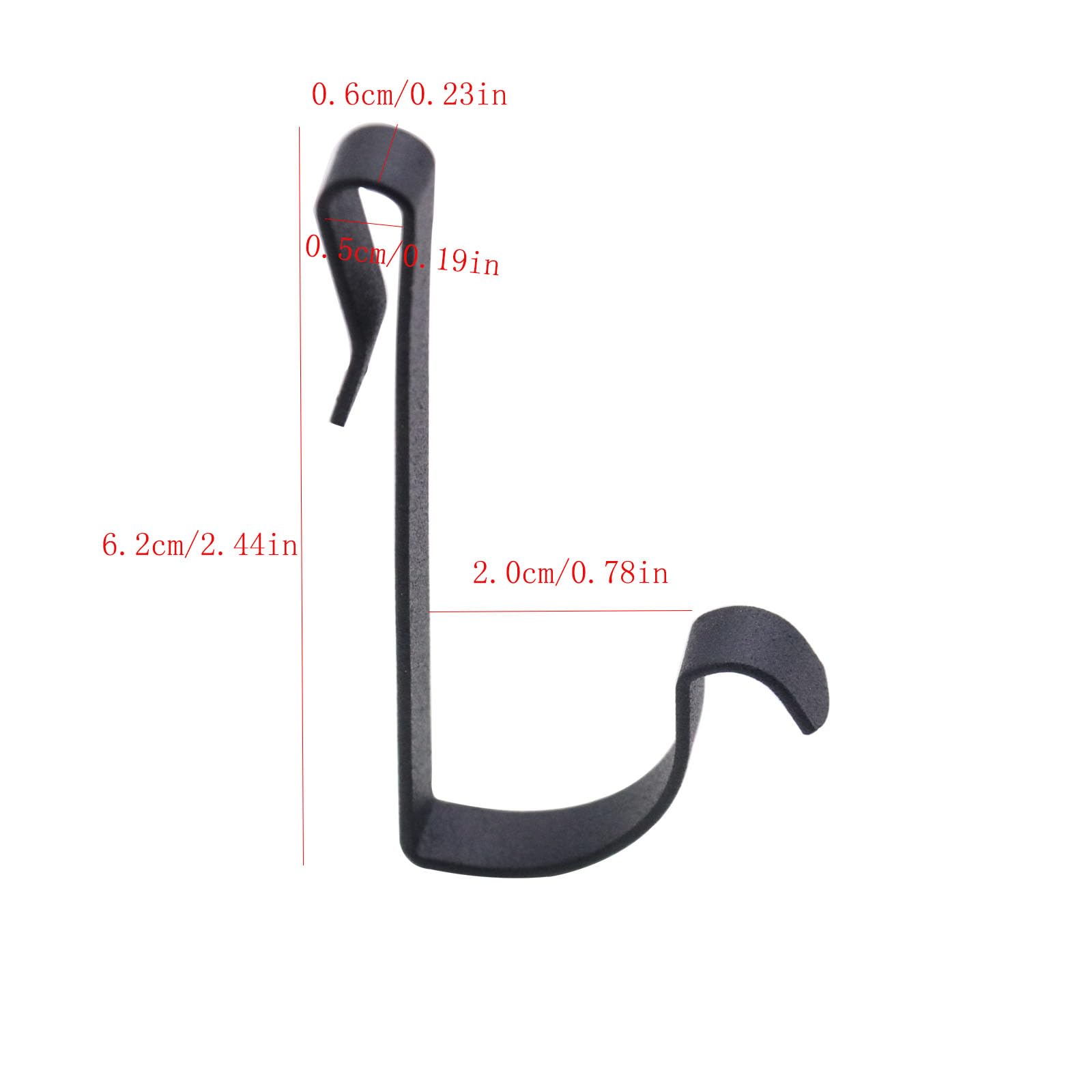 XUEBEI 25PCS J Shaped Stainless Steel Hooks Hanging Sink Grid Hook, Wire Rack Hook Hewelry,Key,Tag,DIY Crafts for Kitchen, Bedroom, Office, Wire Shelf, Coat Rack Accessories (Black 25 Pack)