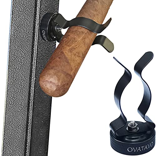 Cigar Holder Clip for Golf Cart - Strong Magnetic Grip for Golf, Travel, Hunting Fishing and Boating, Holds 46-Ring Gauges and Above