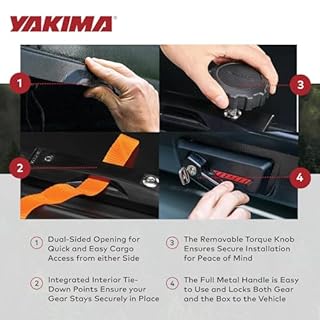 Yakima Car Roof Cargo Carrier, SkyBox NX XXL Rooftop Hard Shell Box with SKS Lock, Black - Heavy-Duty Vehicle Storage Accessories for Travel and Camping