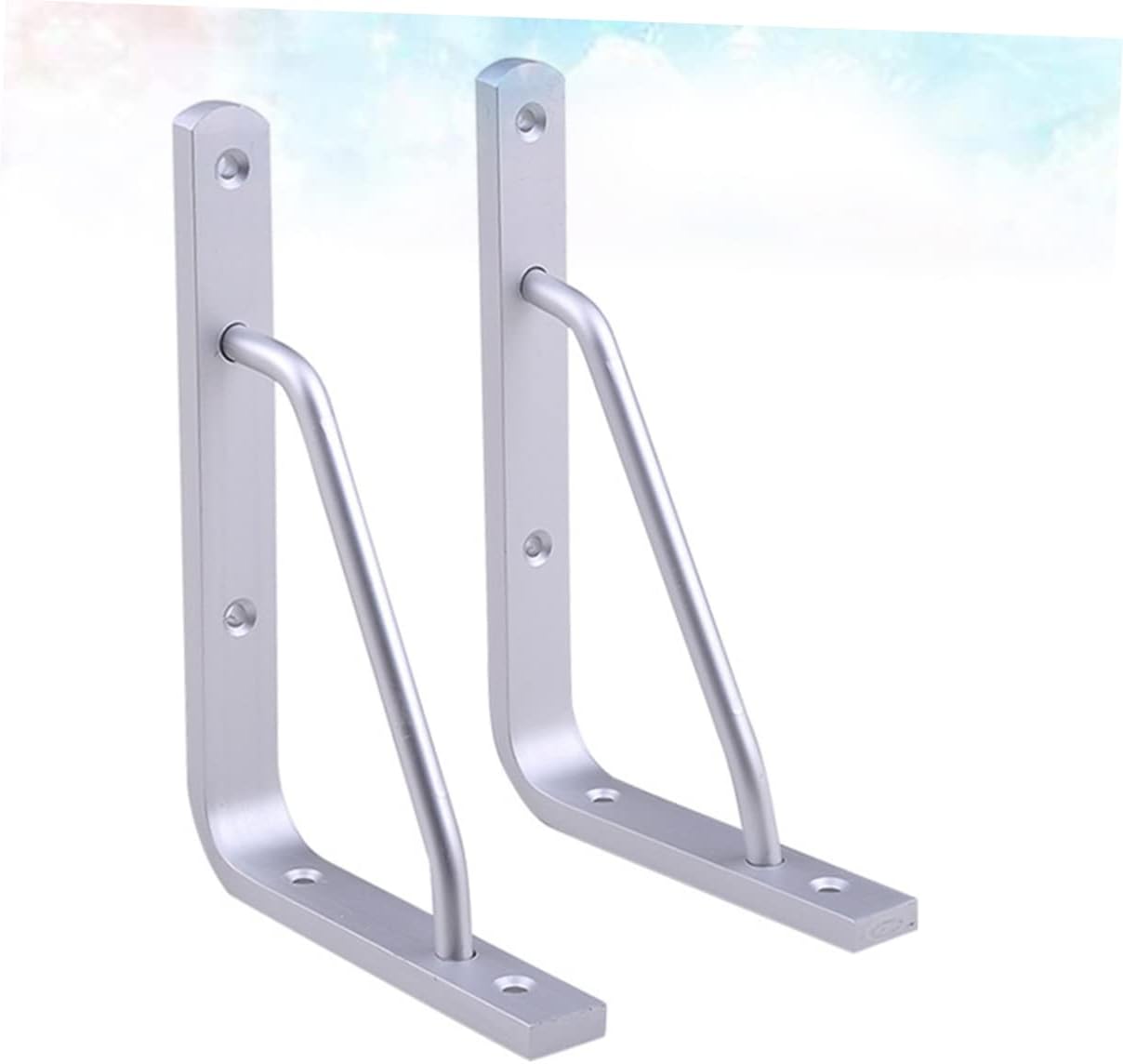 2pcs Heavy Duty Industrial Shelf Brackets Wall-Mounted Corner for Home and Garage