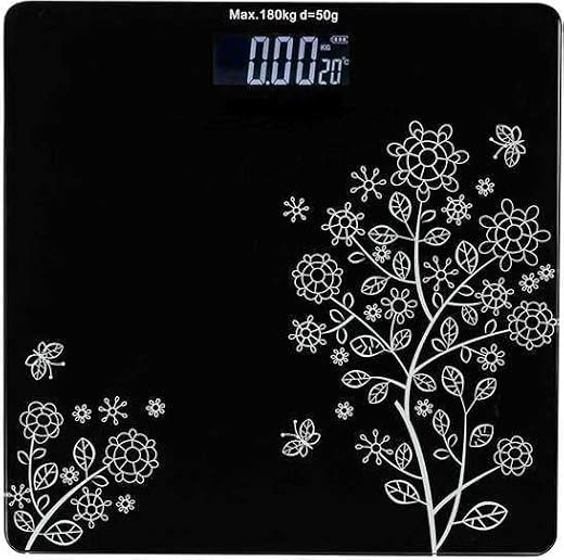 UMANATH with DB India Electronic Thick Tempered Glass LCD Display Digital Personal Bathroom Health Body Weight Weighing Sc...