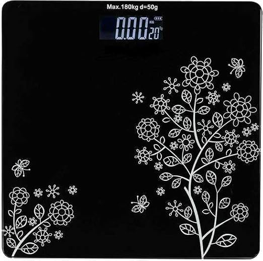 UMANATH with DB India Electronic Thick Tempered Glass LCD Display Digital Personal Bathroom Health Body Weight Weighing Scales For Body Weight,weight machine for human body black