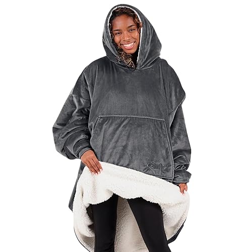 THE COMFY Original | Sherpa Lined Microfiber Fleece Wearable Blanket,
