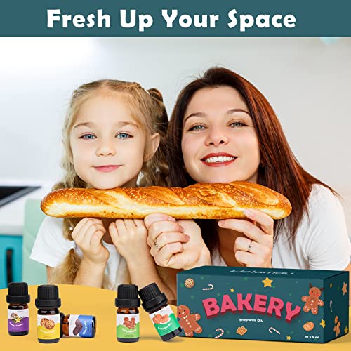 Desserts And Bakery Fragrance Oil For Soap & Candle Making, Holamay Premium Scented Oils 20 X 5Ml - Creamy Vanilla, Apple Cinnamon, Gingerbread, Pumpkin Pie And More, Aromatherapy Essential Oils Set #TOP4