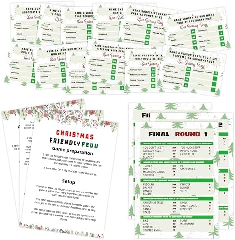 Amazon.com: Tuyashua Christmas Friendly Feud Game, Family Game Night ...