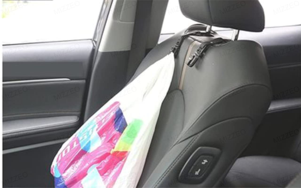 MIZZEO Car Seat Headrest Hook, 2 Pack Universal Car Storage Headrest Hanger Holder Hooks, Vehicle Strong and Durable Compatible with Hyundai i20 N Line