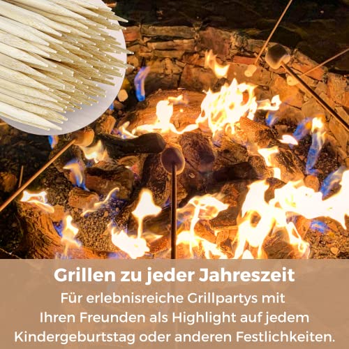 Stockbrot-Stöcke aus Bambus – 100 Spieße für Grill und Lagerfeuer