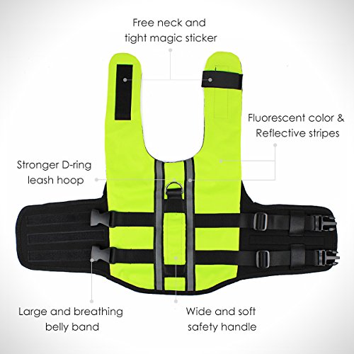 Kailian Dog Life Jacket Small Dog Life Vest Swimming Vest For Dog, Set Of 2 (Reflective Dog Safety Vest + Inflatable Airbag) #TOP2