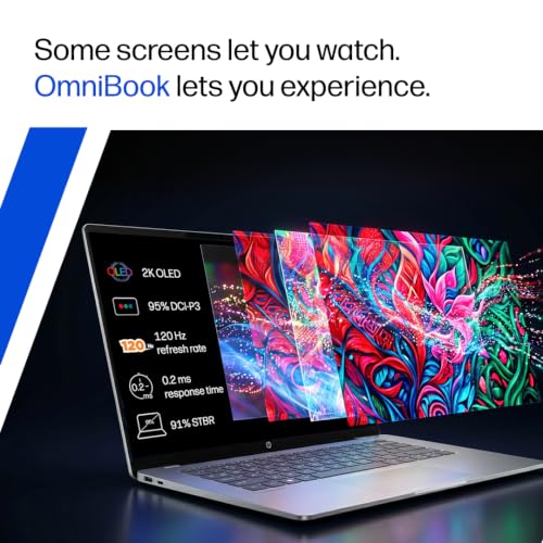 Image of HP OmniBook 5 OLED (Previously Pavilion), Snapdragon X Processor (16GB LPDDR5x, 512GB SSD) 2K, 14'' /35.6cm, Win11, M365 Care Pack 2 Years Additional Warranty with Onsite Support