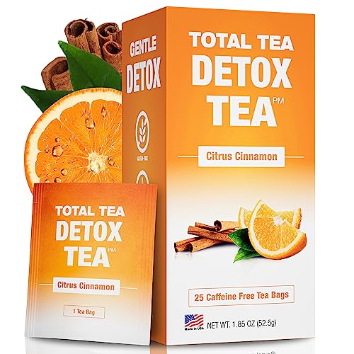 Total Tea Slimming Detox Tea Caffeine Free, Herbal Tea with 