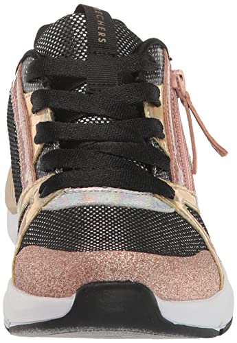Skechers Kids Street Shine Status 2.0 - Sleek Shin Sneaker, Black/Rose Gold, 5.5 Big Kid #TOP1