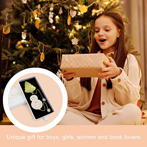 Kizosa Metal Bookmark-Unique New Year Gifts- Cute Bookmarks For Women Kids Friends Teacher Girls- Book Markers Gifts For Book Lovers -Christmas Valentine Birthday Book Mark Gift #TOP5