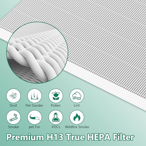 C545 Replacement Filter S for Winix C545 Air Purifier - 2 Pack H13 True HEPA + 8 Activated Carbon Filters