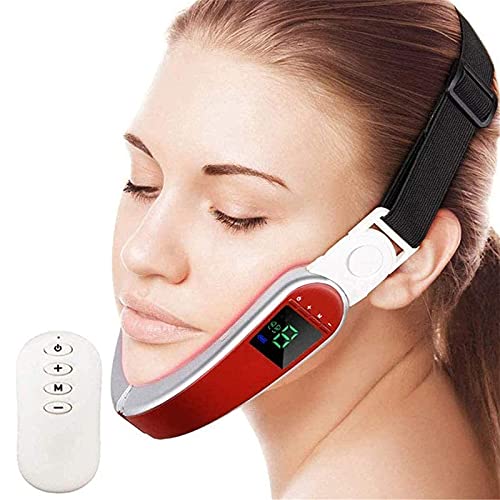 Masseur De Masseur De Masseur De Sculpture En Forme De V Électrique Avec Fonction De Charge USB Pour La Mise Au Point De La Face En V (Rouge)